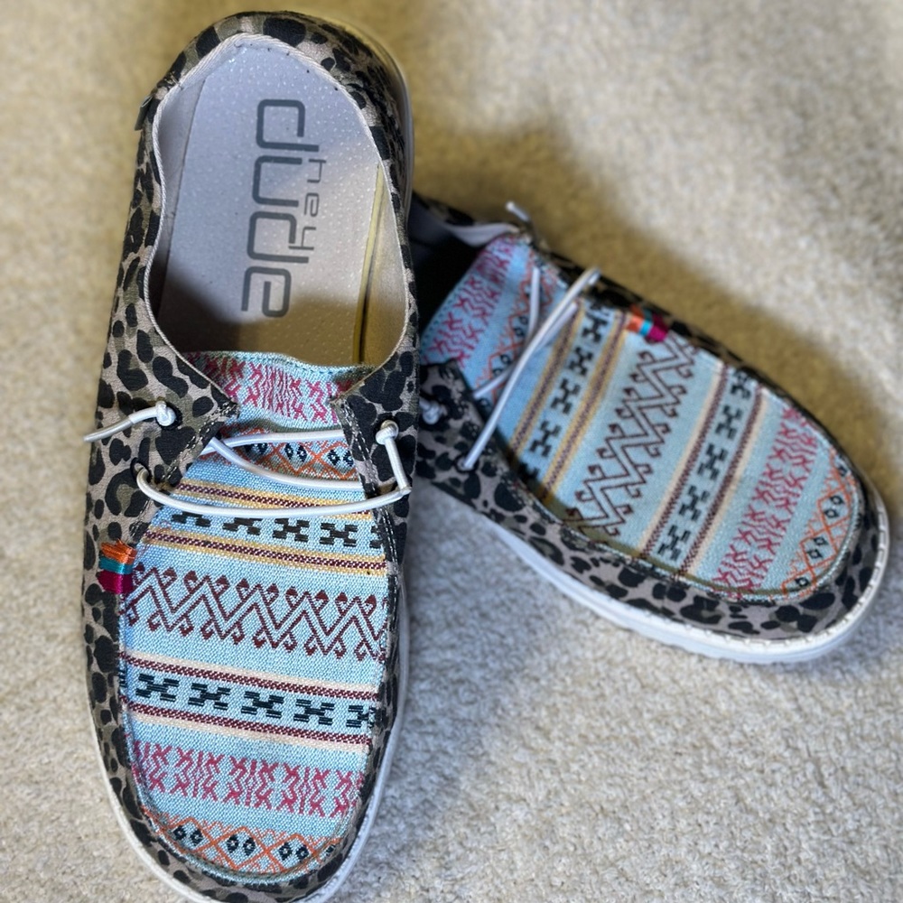Leopard and Aztec Hey Dudes